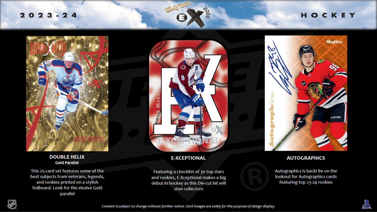 2023-24 Upper Deck Skybox E-X 2000 Hockey Hobby 12 Box Case