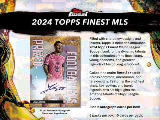 2024 Topps Finest MLS Soccer Hobby Box